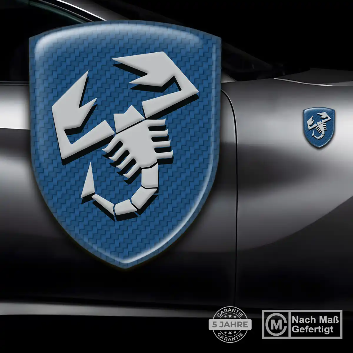 Abarth 3D Gel Aufkleber Silikon Auto Premium-Edition