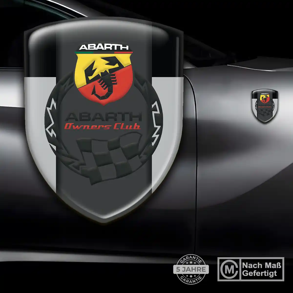 Abarth 3D Gel Aufkleber Silikon Auto Spitzenqualität