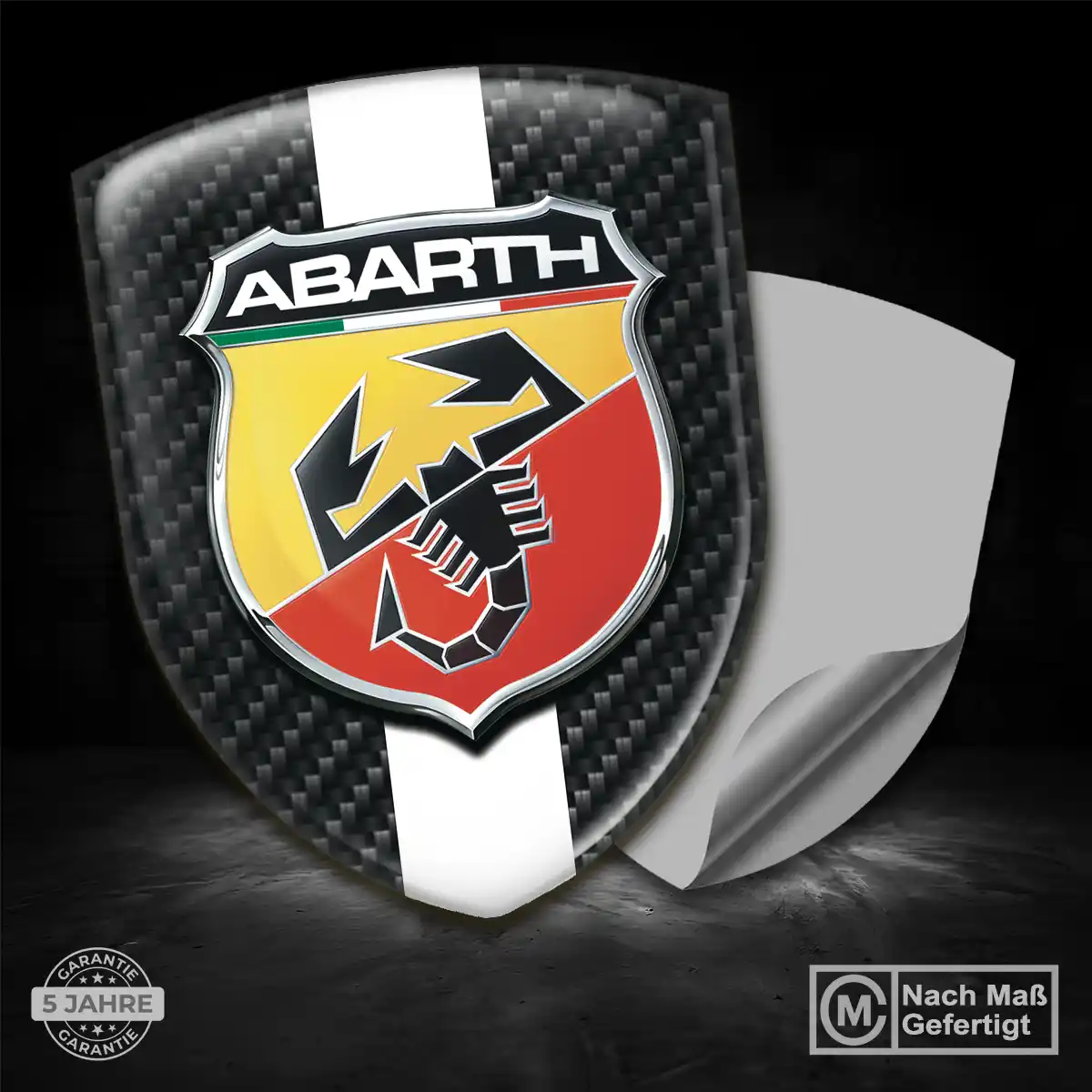 Abarth 3D Gel Aufkleber Silikon Auto Stilvolles Design