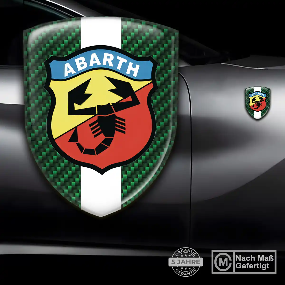 Abarth 3D Gel Aufkleber Silikon Hohe Qualität