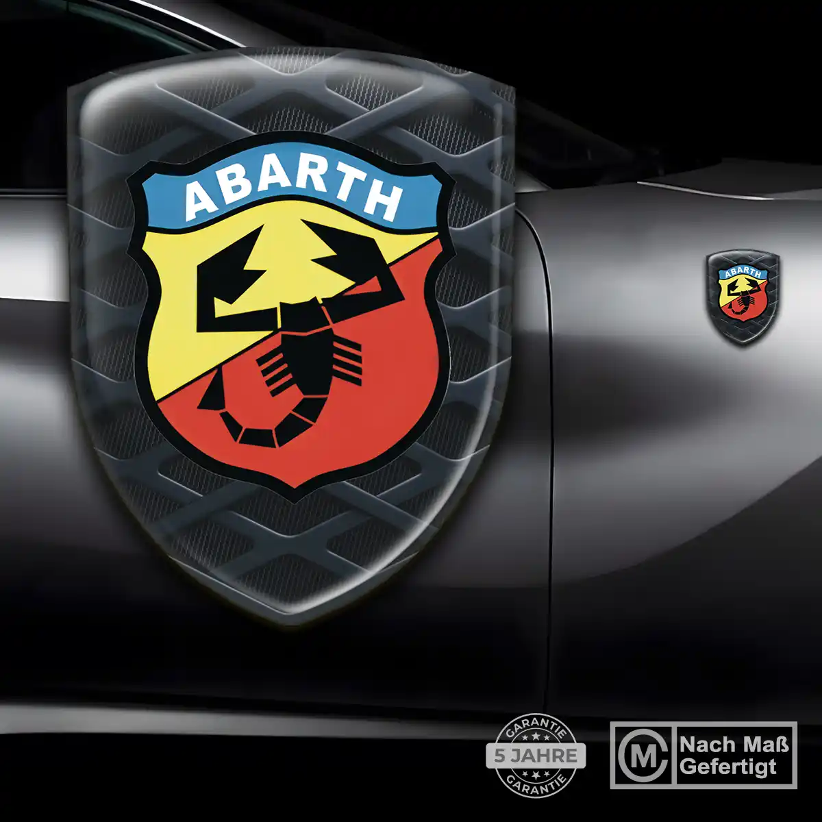 Abarth 3D Gel Aufkleber Silikon Interieurdesign