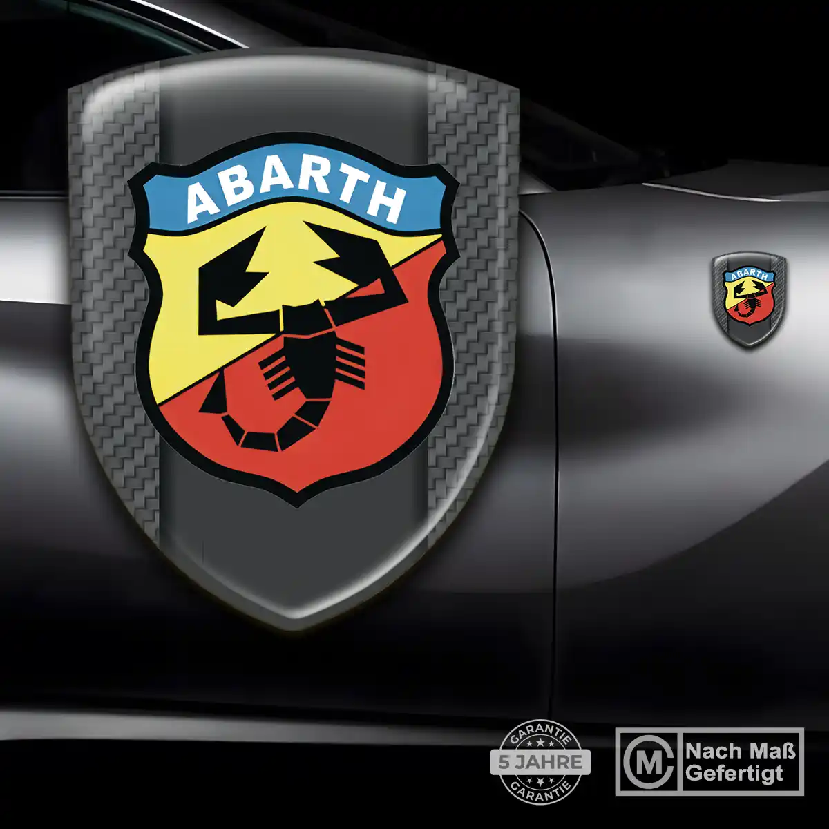 Abarth 3D Gel Aufkleber Silikon Luxus-Edition