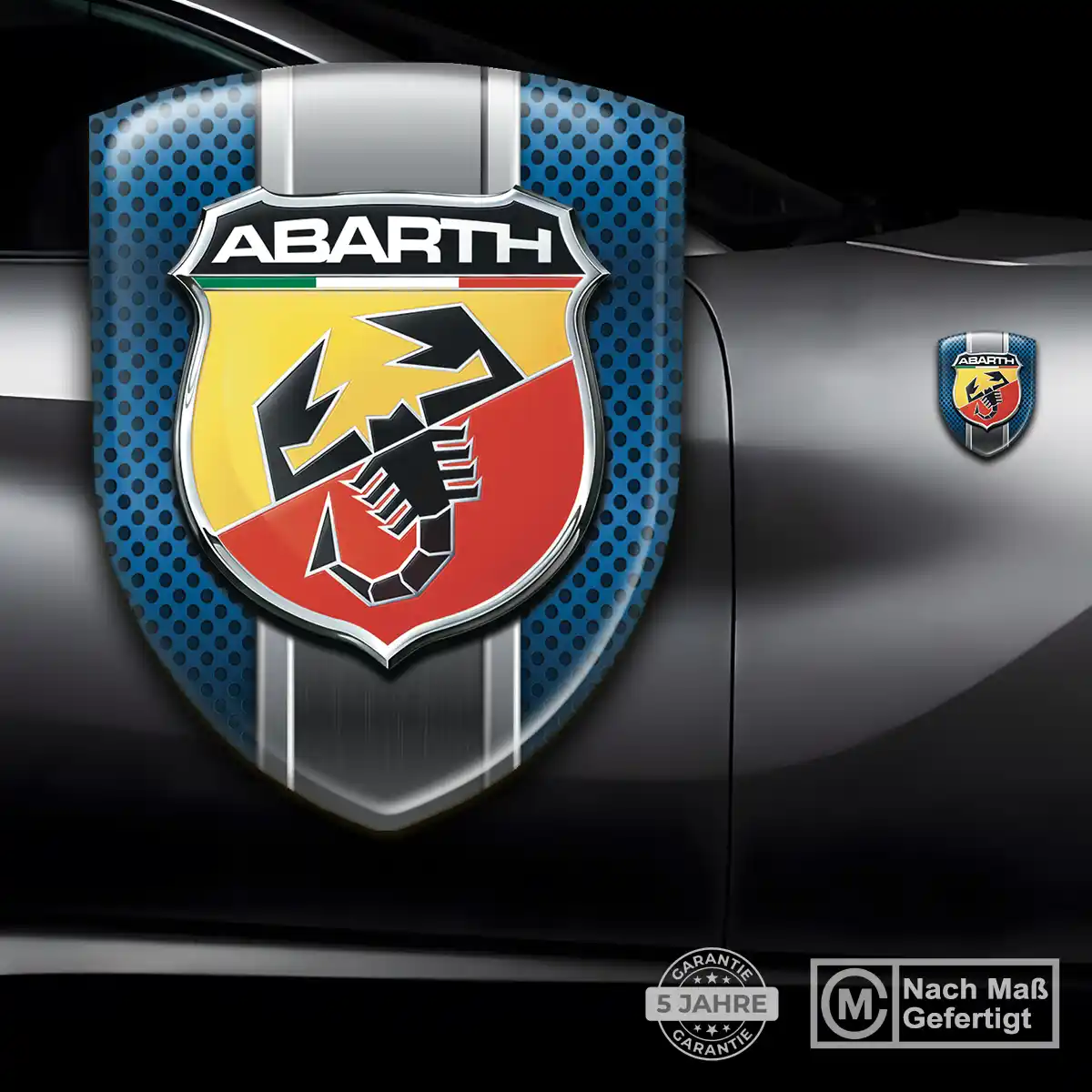 Abarth 3D Gel Aufkleber Silikon Modernes Design