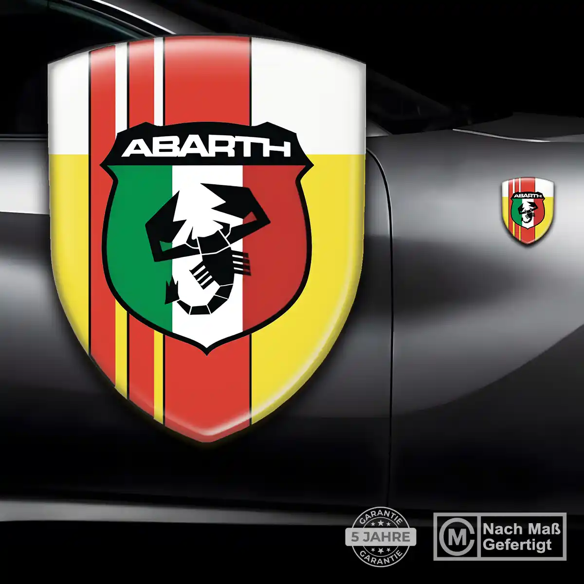 Abarth 3D Gel Aufkleber Silikon Premium-Edition