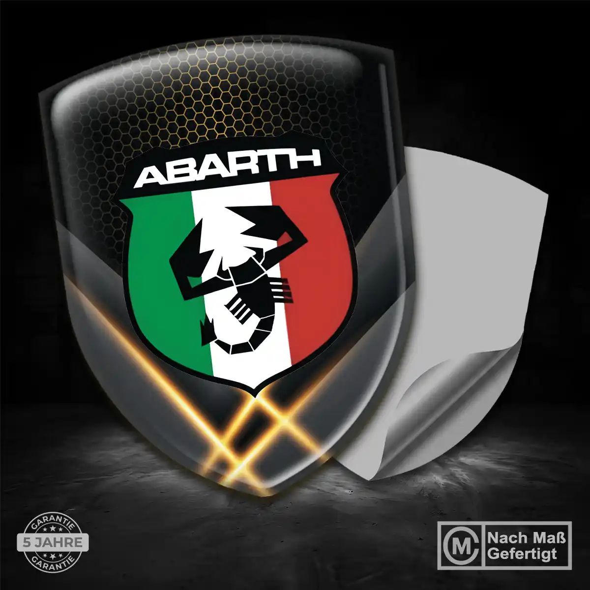 Abarth 3D Gel Aufkleber Spitzenqualität