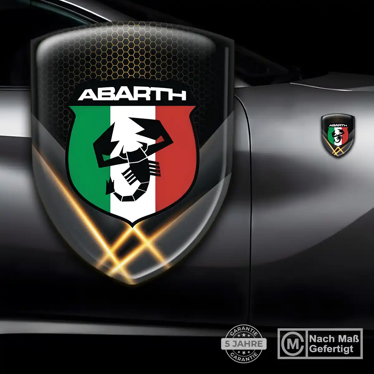 Abarth 3D Gel Aufkleber Spitzenqualität