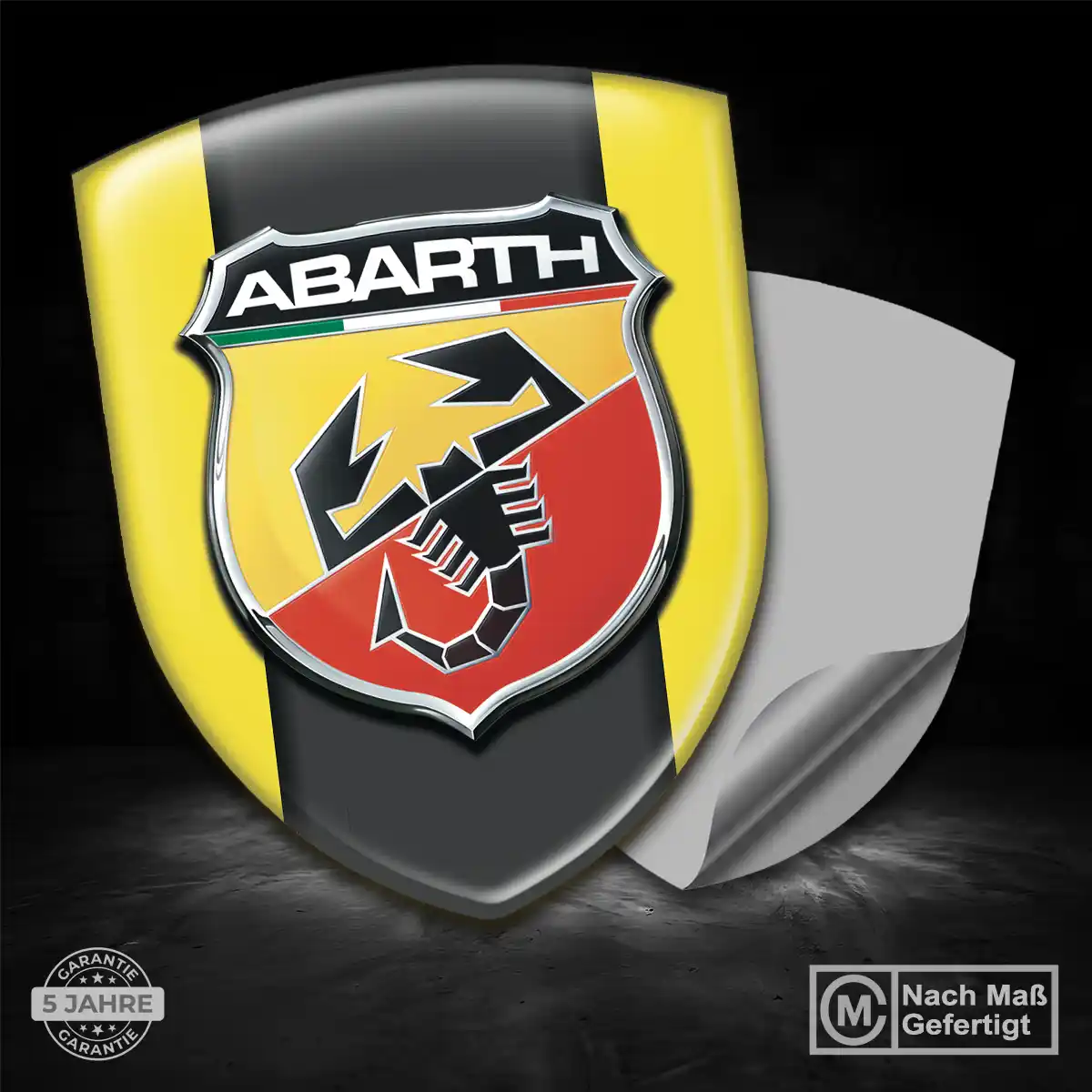 Abarth 3D Gel Aufkleber Stilvolles Design