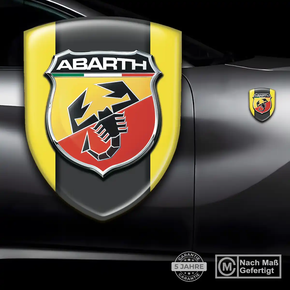 Abarth 3D Gel Aufkleber Stilvolles Design