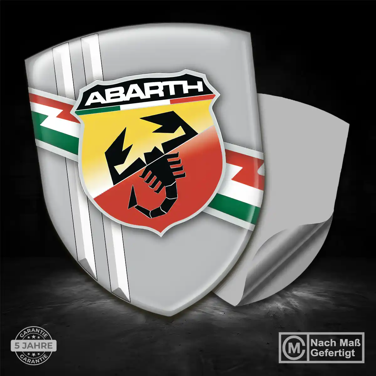 Abarth 3D Gel Aufkleber Tuningfahrzeug
