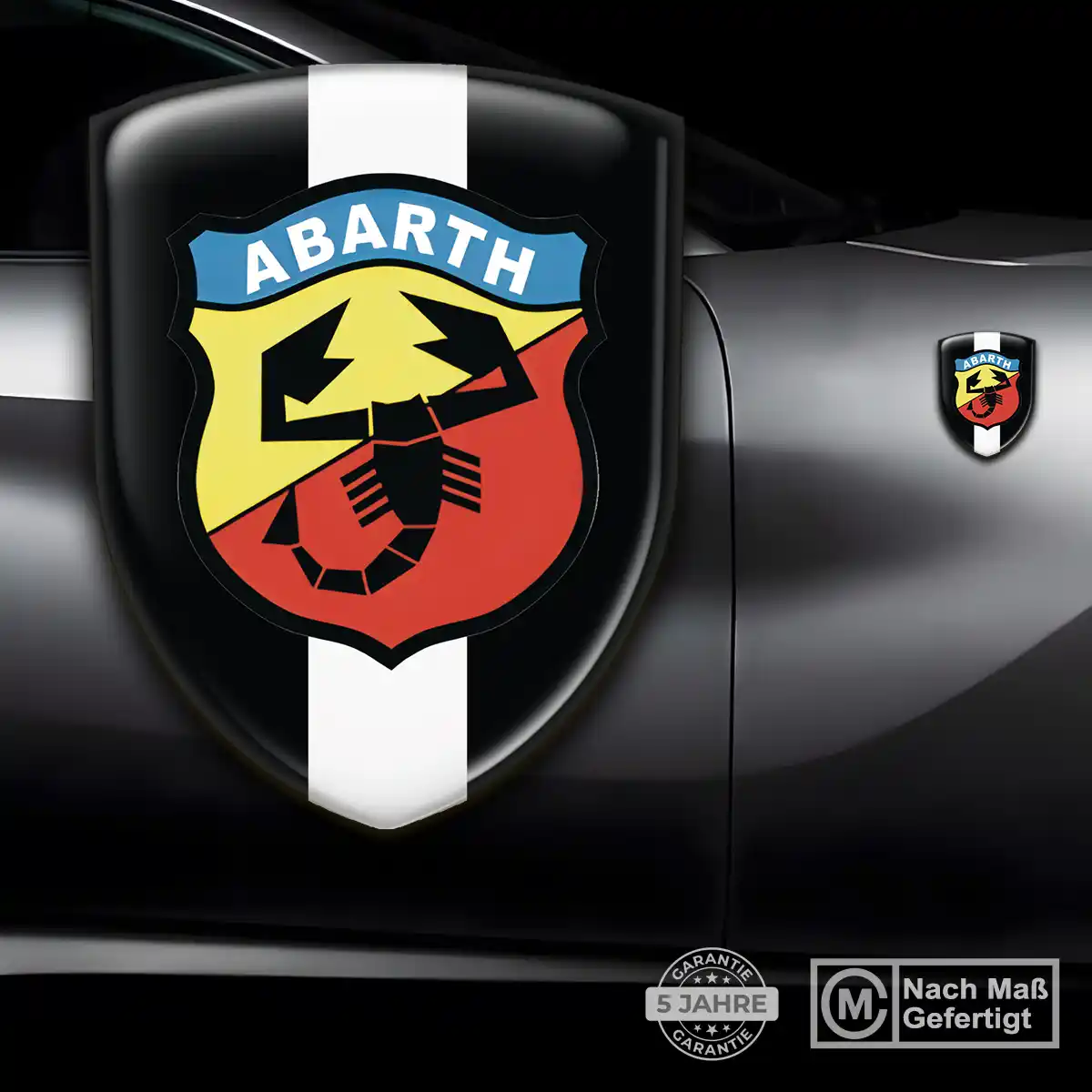 Abarth 3D Gel Aufkleber Wappen Anspruchsvolles Design