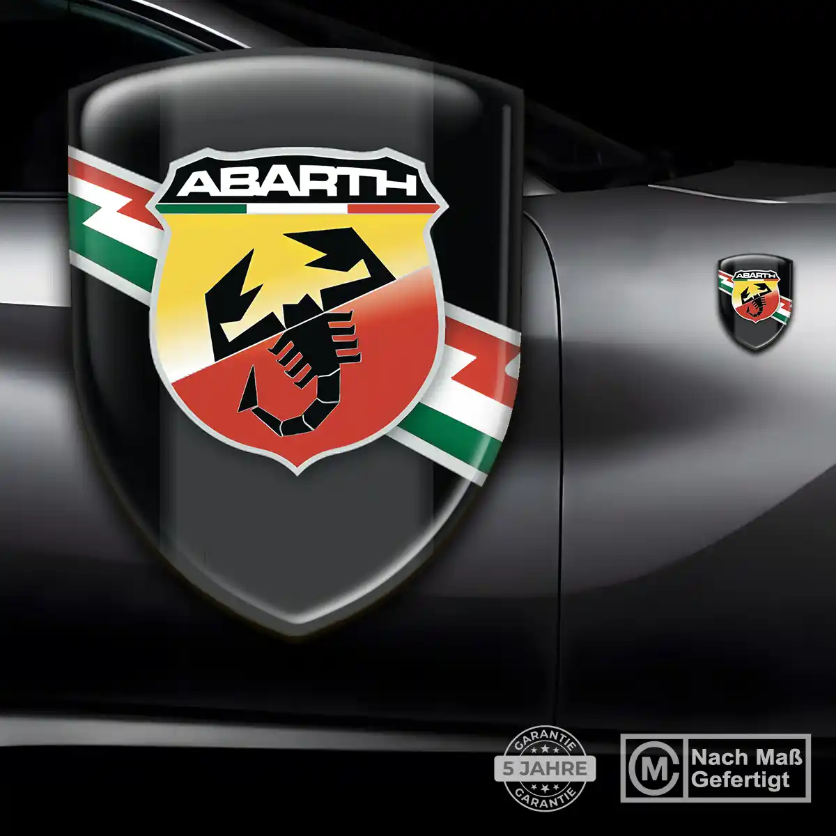 Abarth 3D Gel Aufkleber Wappen Ausdrucksstarkes Design