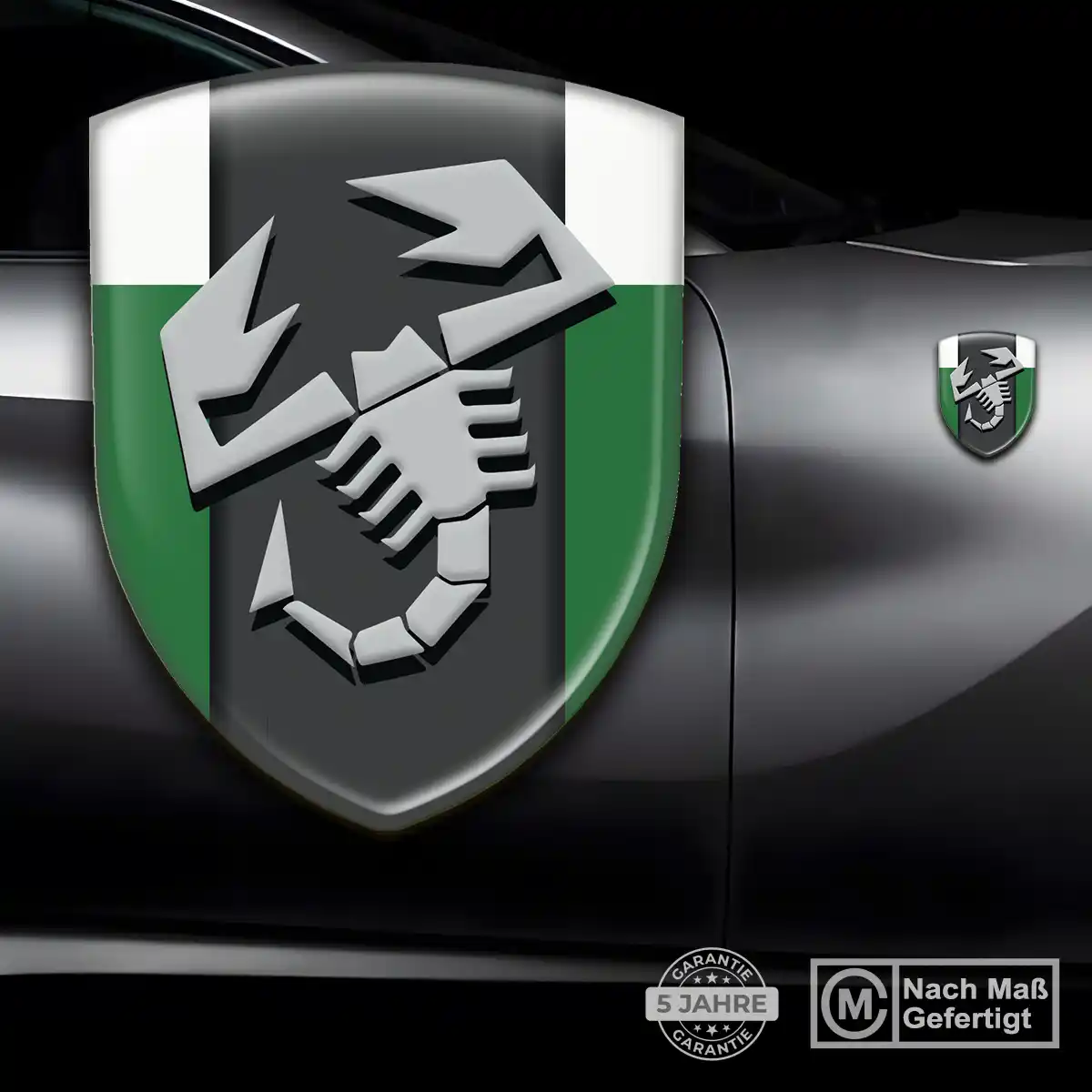 Abarth 3D Gel Aufkleber Wappen Auto Elegantes Design