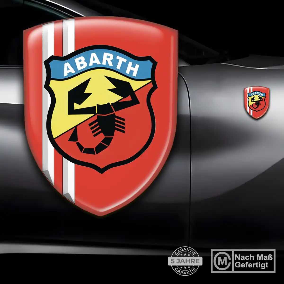 Abarth 3D Gel Aufkleber Wappen Auto Höchste Qualität