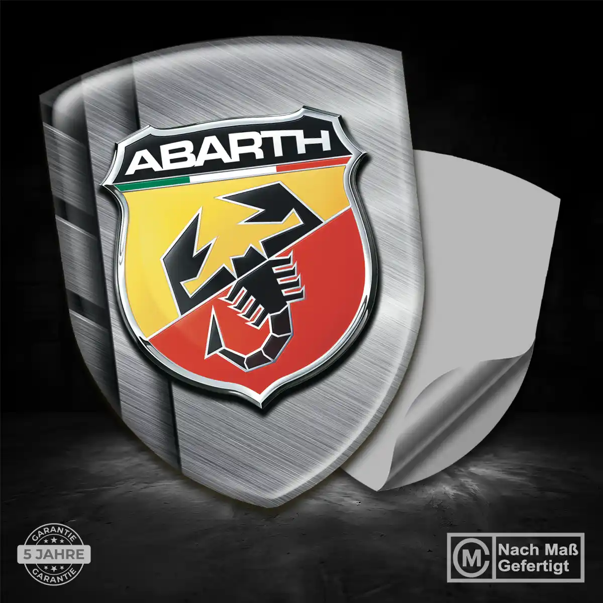 Abarth 3D Gel Aufkleber Wappen Auto Hochwertiges Harz