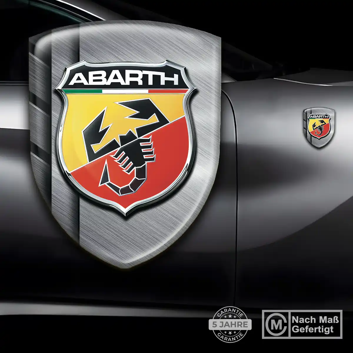 Abarth 3D Gel Aufkleber Wappen Auto Hochwertiges Harz