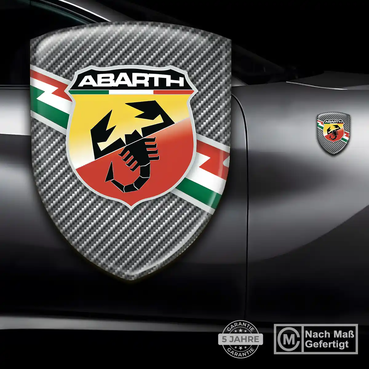 Abarth 3D Gel Aufkleber Wappen Auto Luxus-Edition