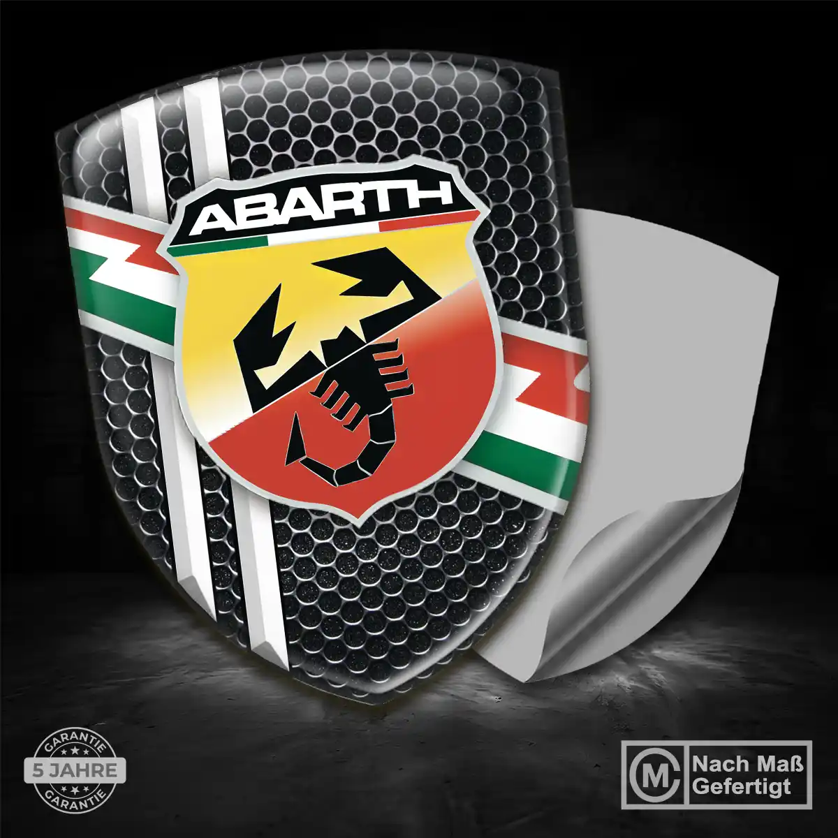 Abarth 3D Gel Aufkleber Wappen Auto Markenedition