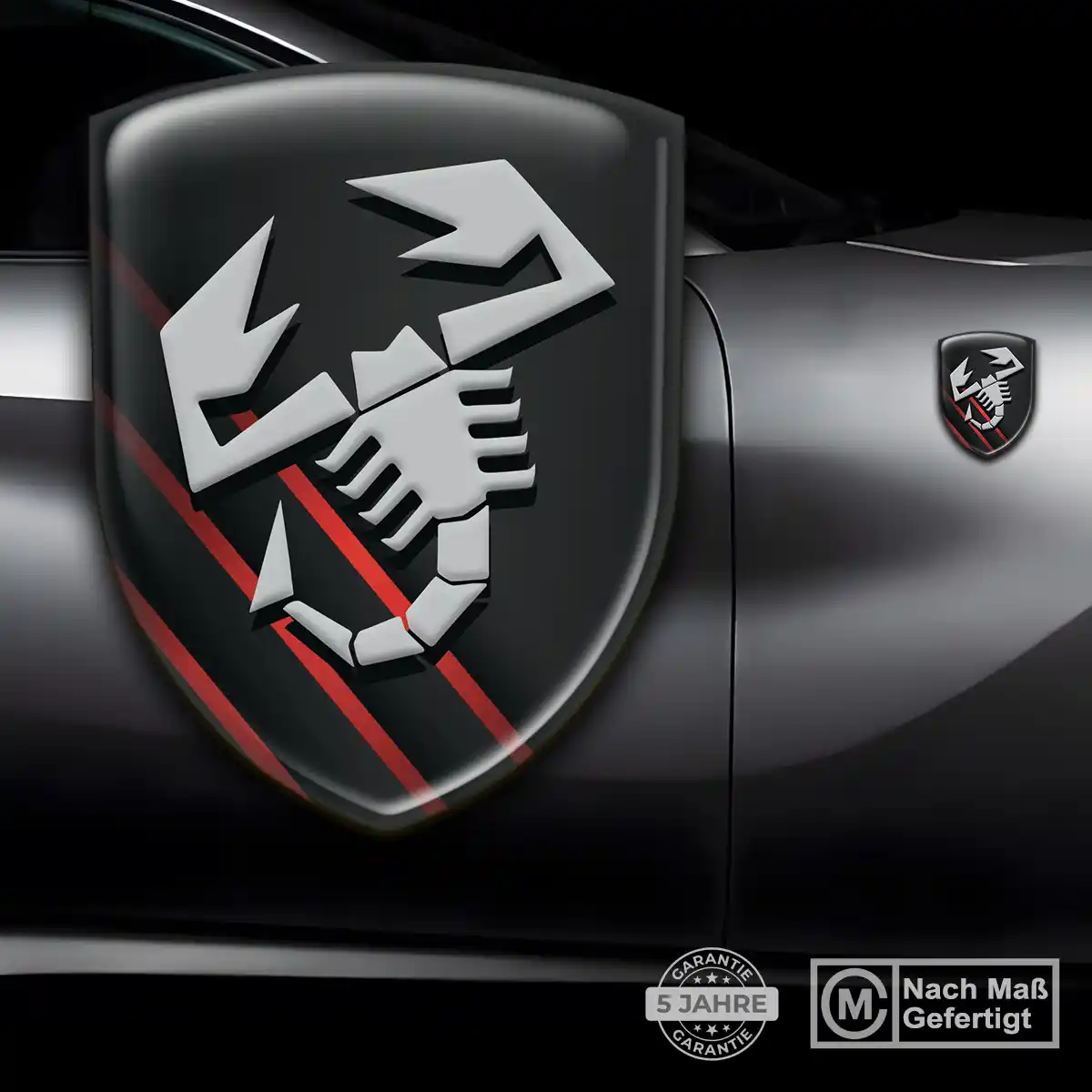 Abarth 3D Gel Aufkleber Wappen Auto Modernes Design