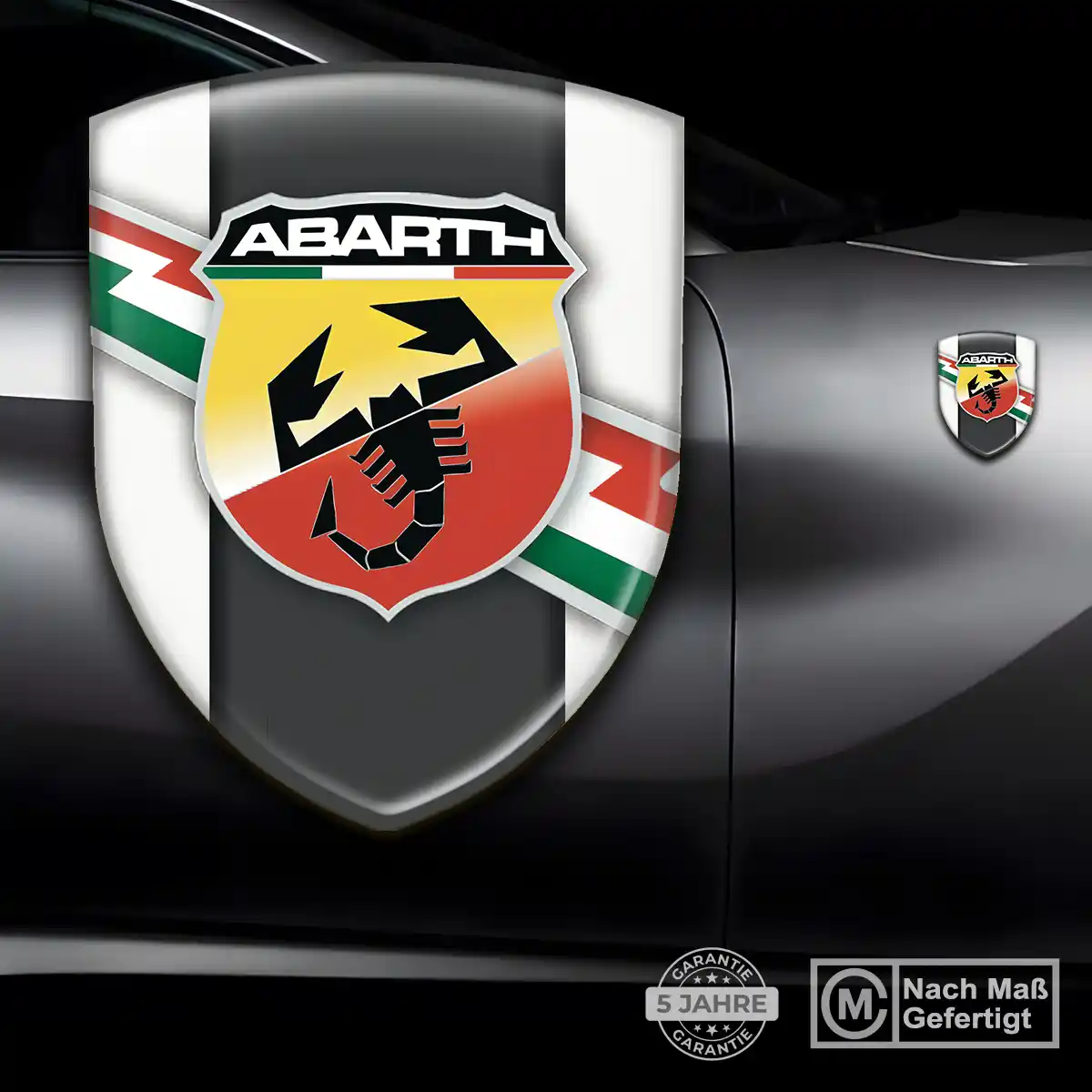 Abarth 3D Gel Aufkleber Wappen Auto Premium-Edition