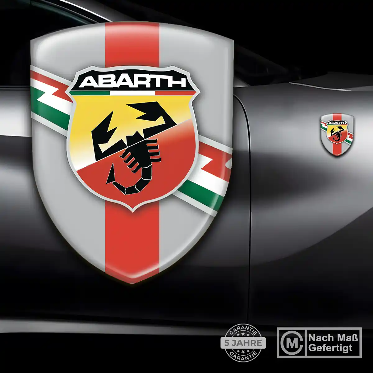 Abarth 3D Gel Aufkleber Wappen Auto Premiumqualität
