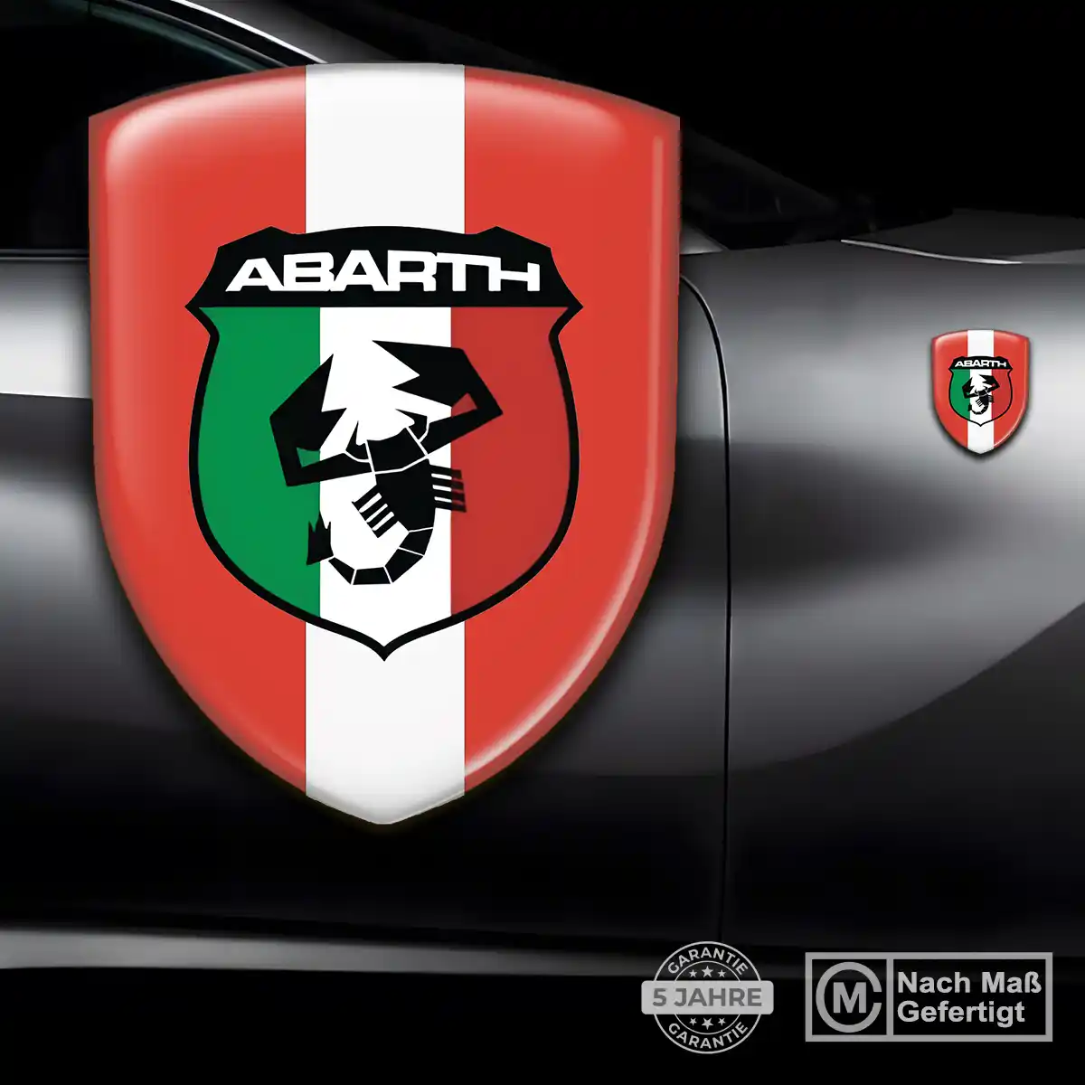 Abarth 3D Gel Aufkleber Wappen Edles Design