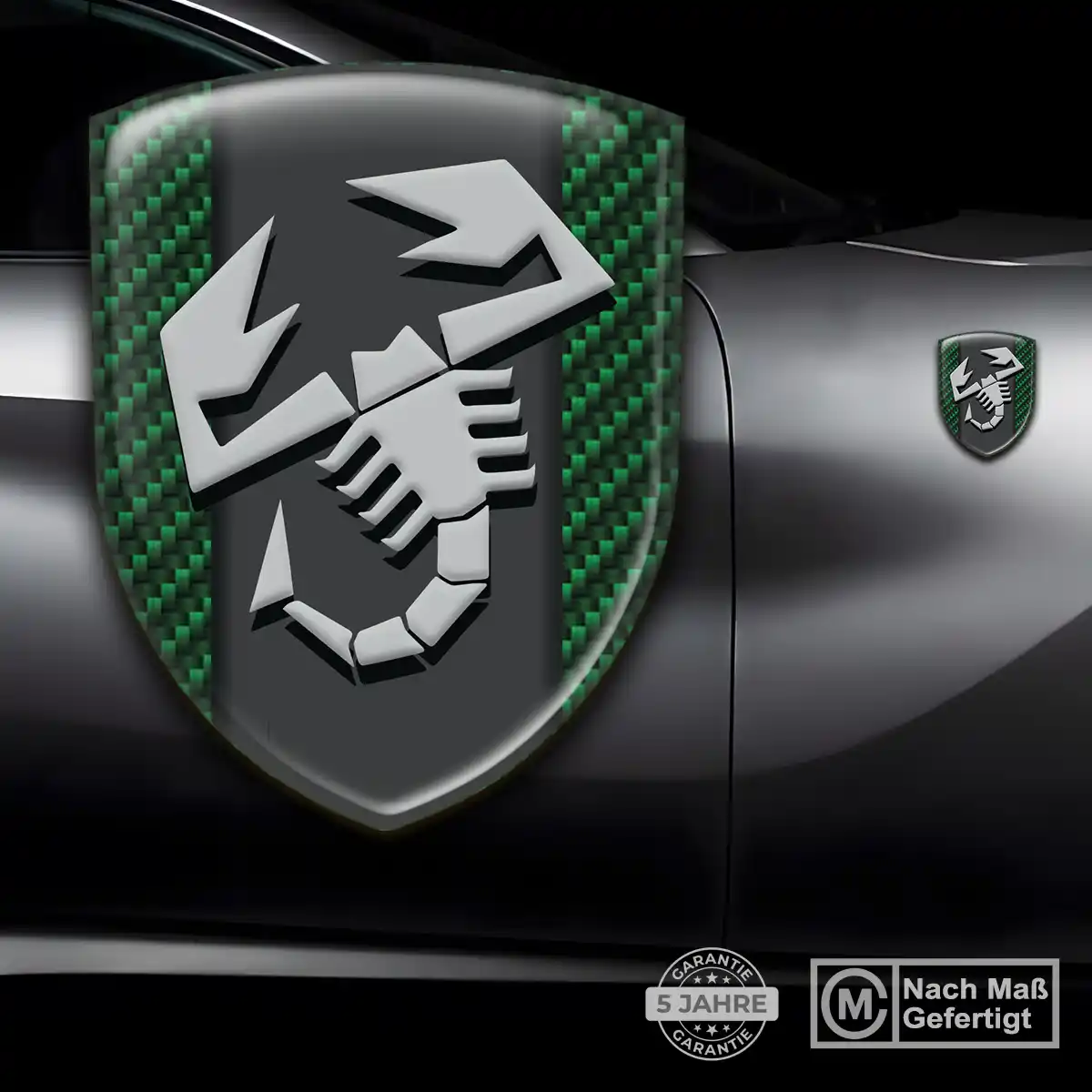 Abarth 3D Gel Aufkleber Wappen Elegantes Design