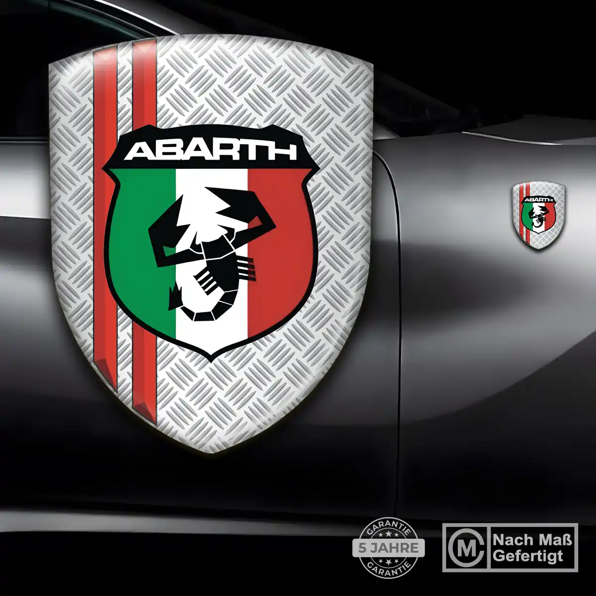 Abarth 3D Gel Aufkleber Wappen Erstklassige Qualität