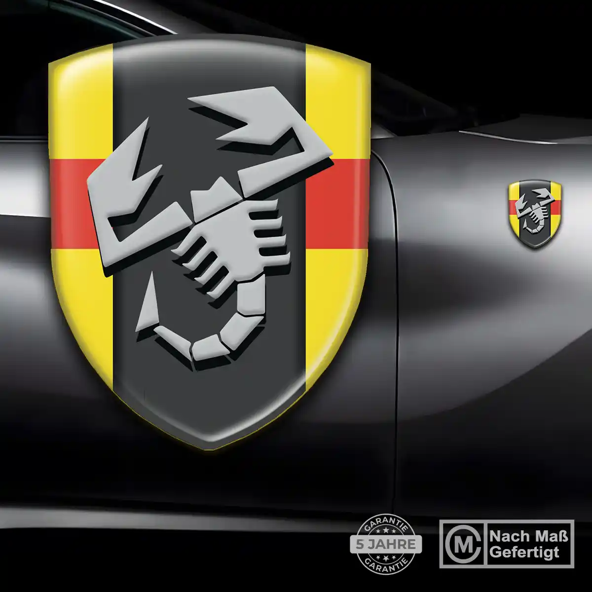 Abarth 3D Gel Aufkleber Wappen Exterieurdesign