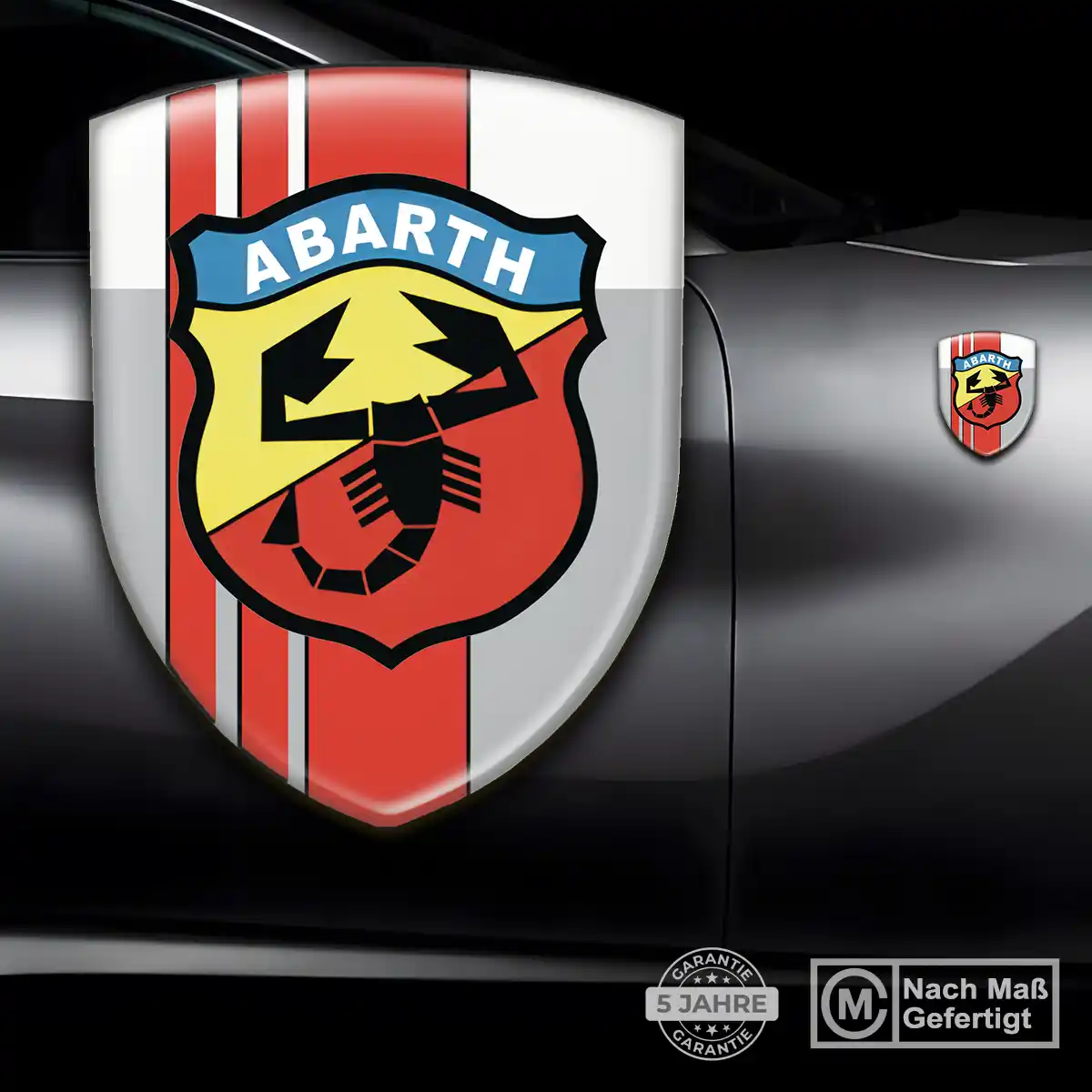 Abarth 3D Gel Aufkleber Wappen Höchste Qualität