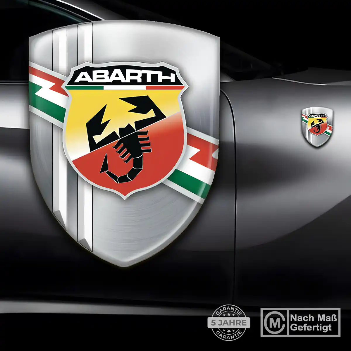 Abarth 3D Gel Aufkleber Wappen Hochwertiges Harz