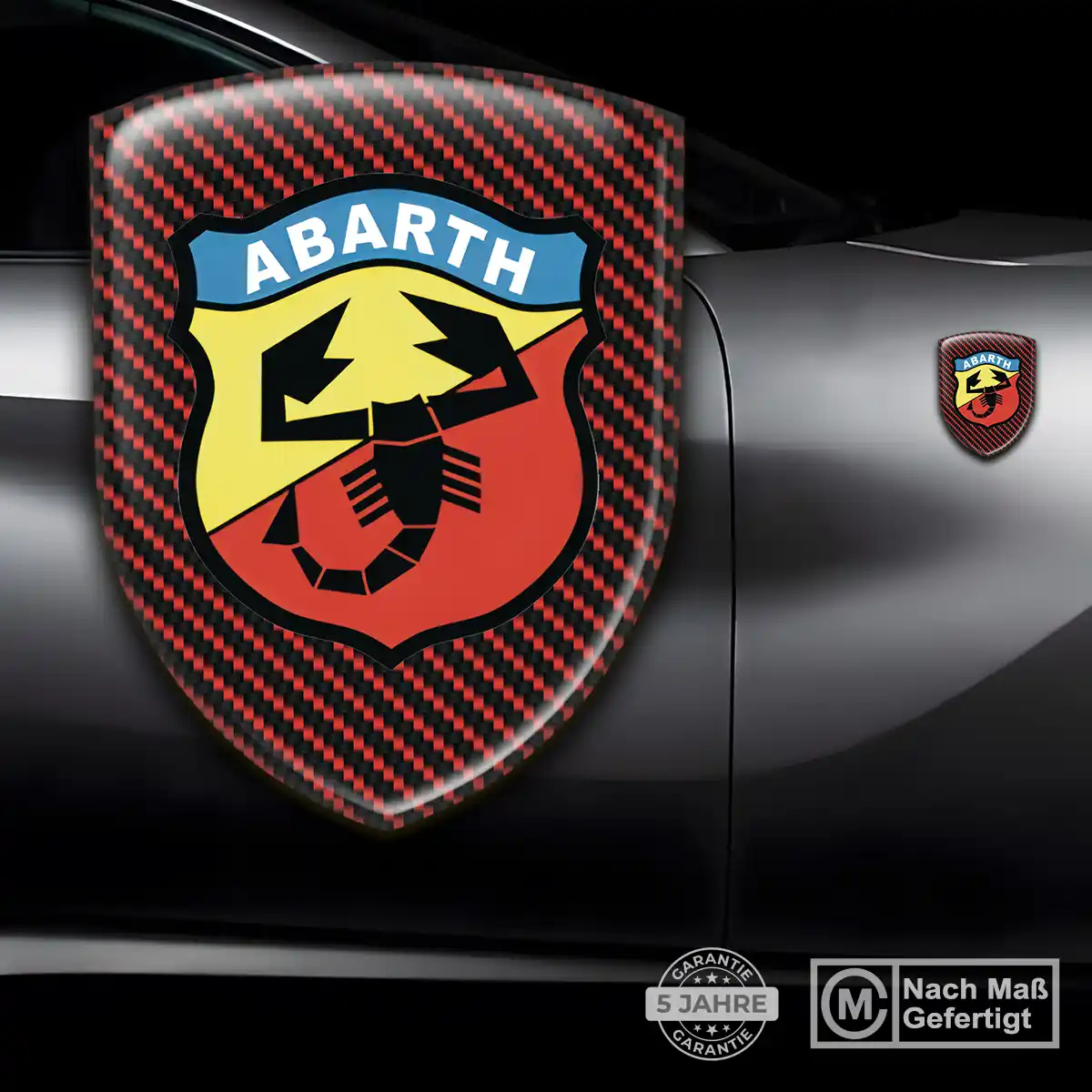 Abarth 3D Gel Aufkleber Wappen Hohe Qualität