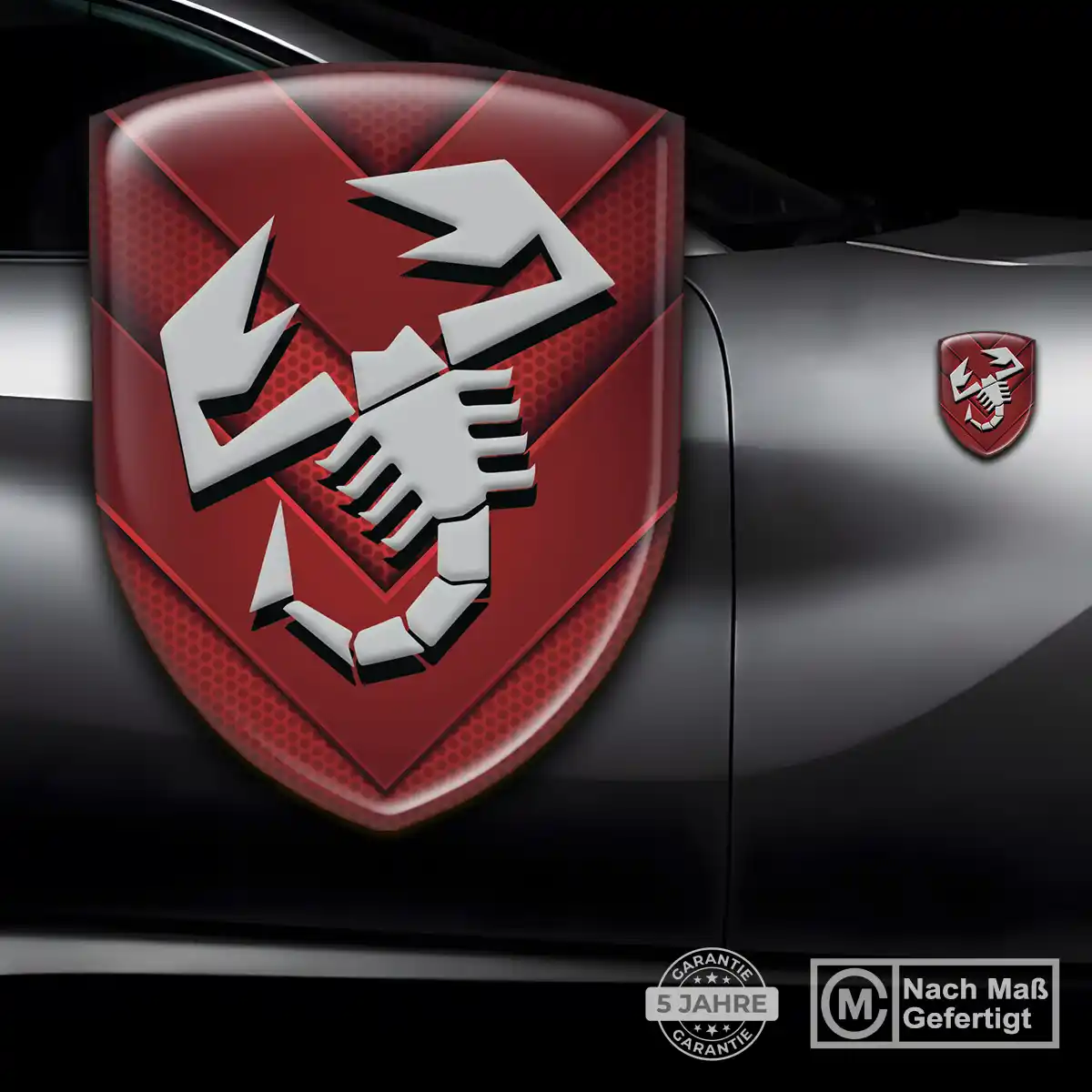 Abarth 3D Gel Aufkleber Wappen Luxus-Edition