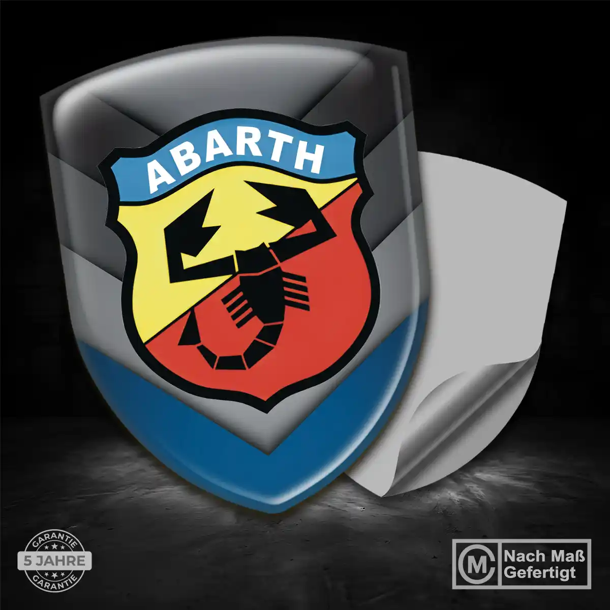 Abarth 3D Gel Aufkleber Wappen Markenedition