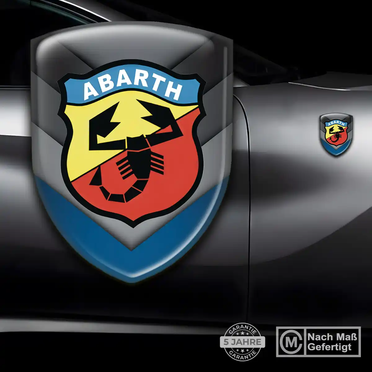 Abarth 3D Gel Aufkleber Wappen Markenedition