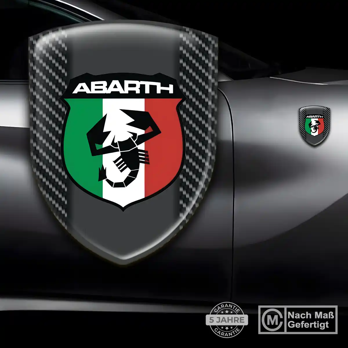 Abarth 3D Gel Aufkleber Wappen Premium-Edition