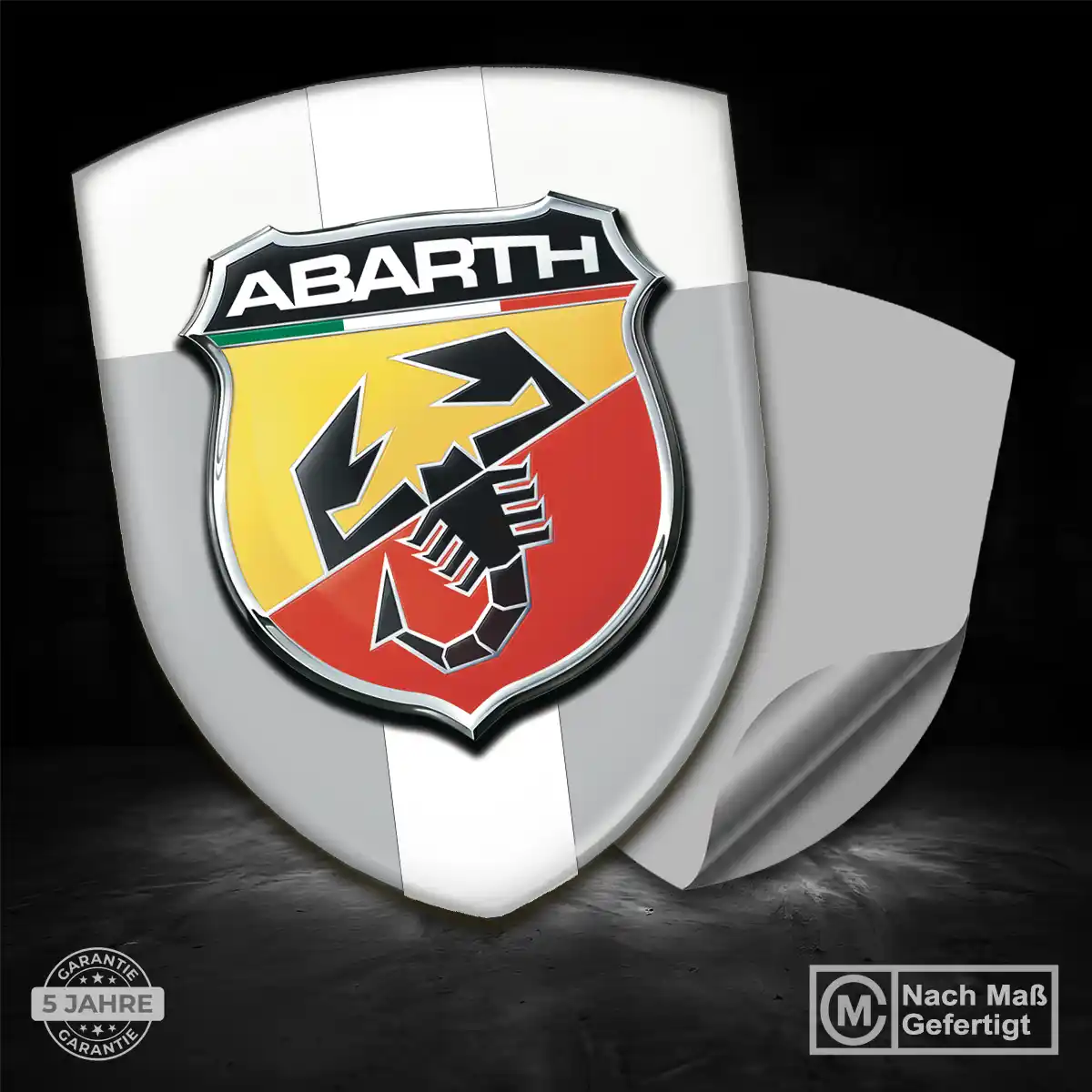 Abarth 3D Gel Aufkleber Wappen Premiumqualität