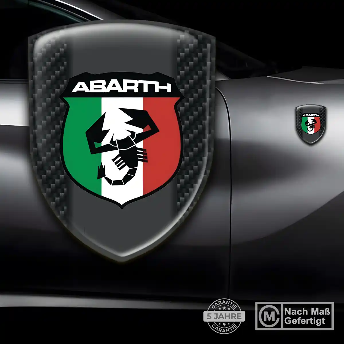 Abarth 3D Gel Aufkleber Wappen Stilvolles Design