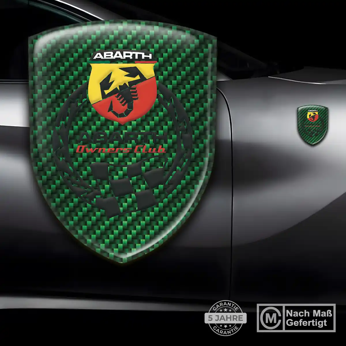 Abarth 3D Gel Aufkleber Wappen Tuningfahrzeug