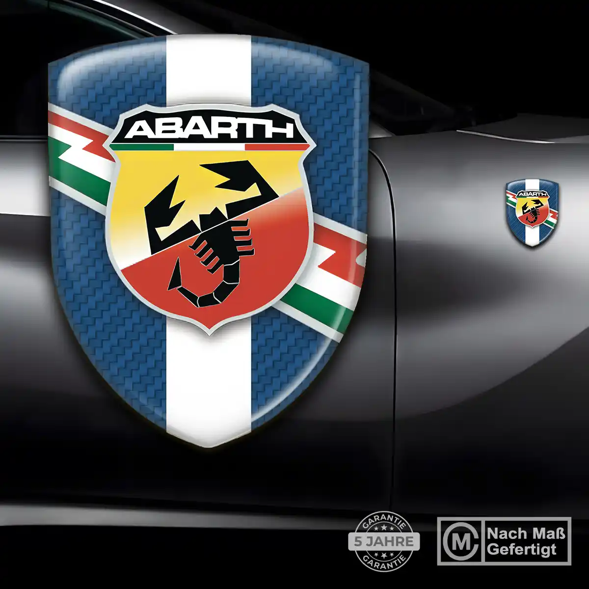Abarth Aufkleber 3D Gel Emblem Ausdrucksstarkes Design