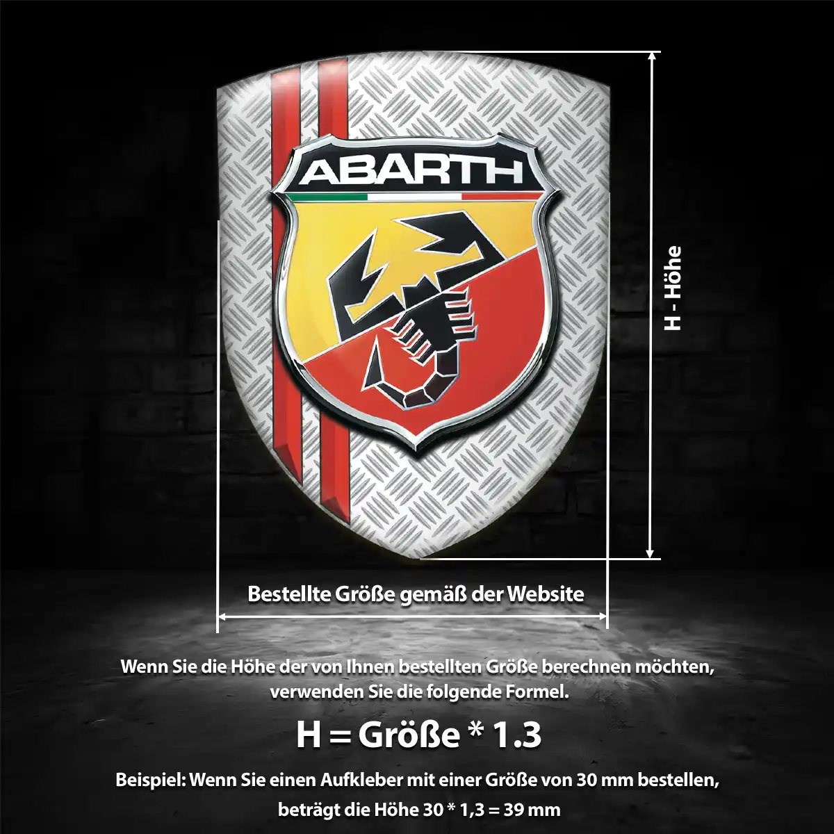 Abarth Aufkleber 3D Gel Emblem Auto Exterieurdesign