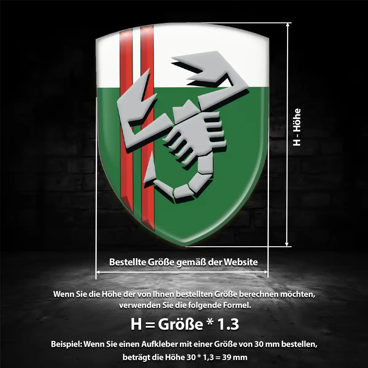 Abarth Aufkleber 3D Gel Emblem Auto Höchste Qualität