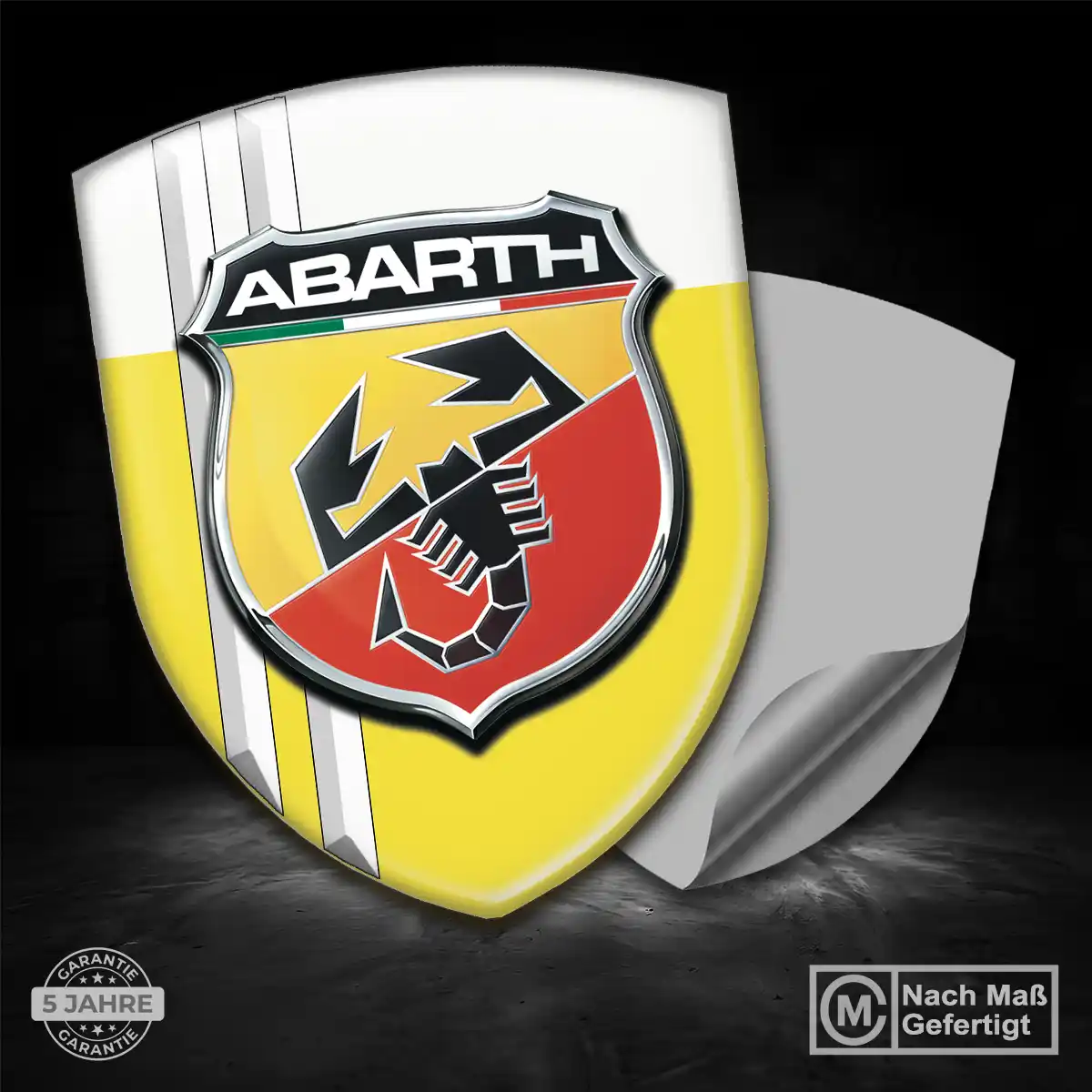 Abarth Aufkleber 3D Gel Emblem Auto Hochwertiges Harz