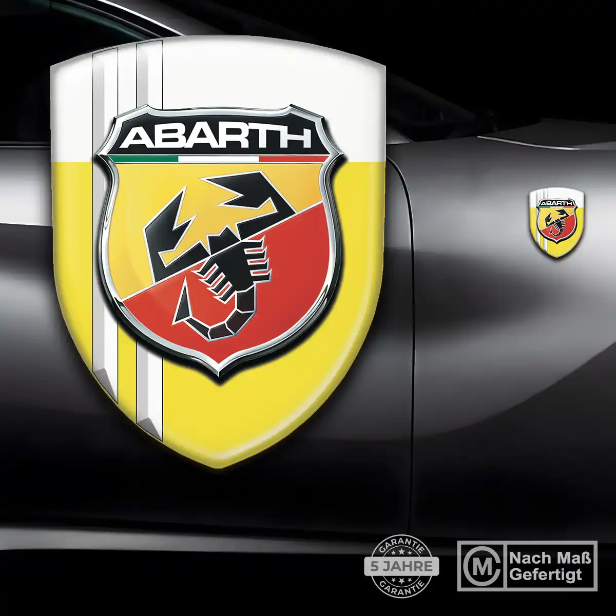Abarth Aufkleber 3D Gel Emblem Auto Hochwertiges Harz
