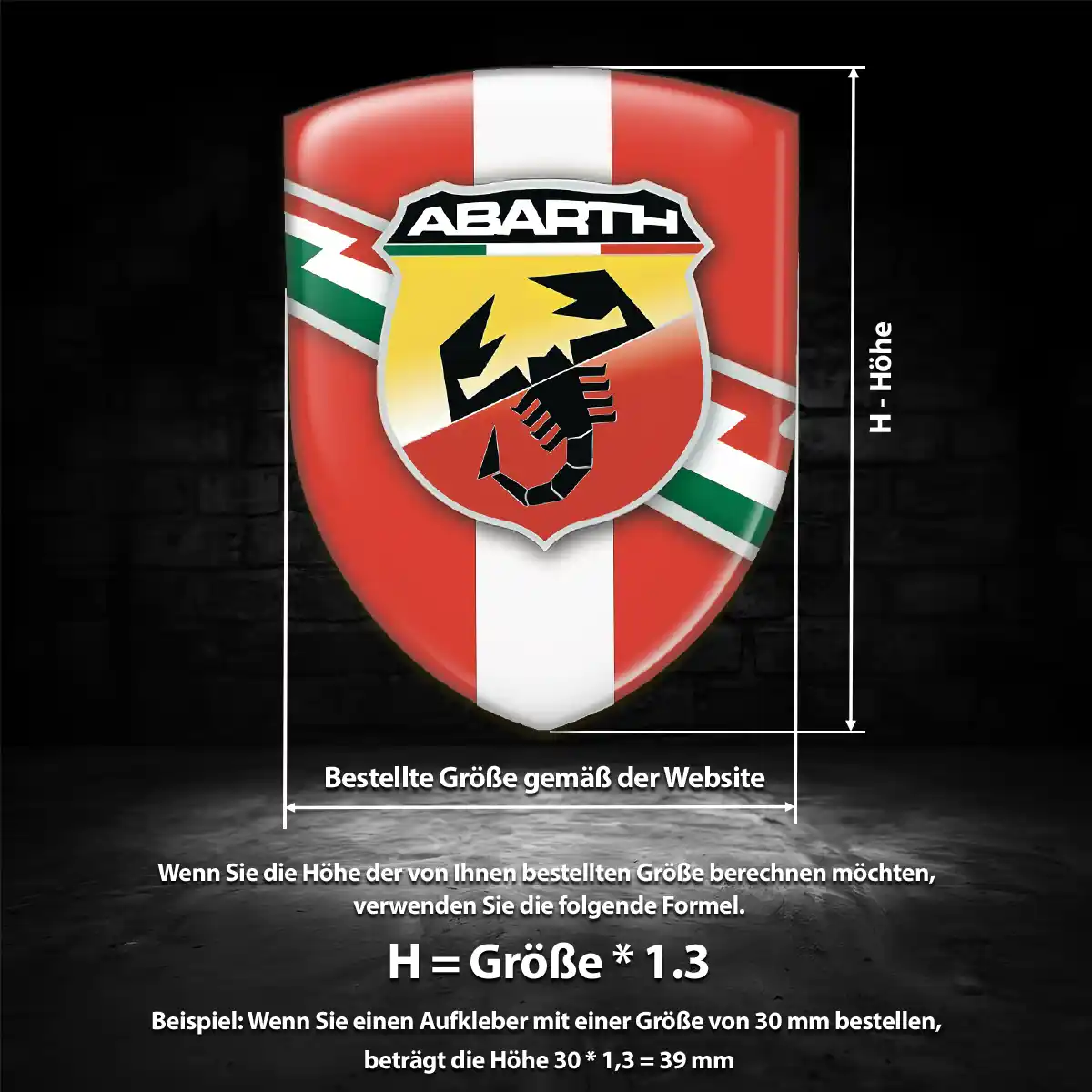 Abarth Aufkleber 3D Gel Emblem Auto Hohe Qualität