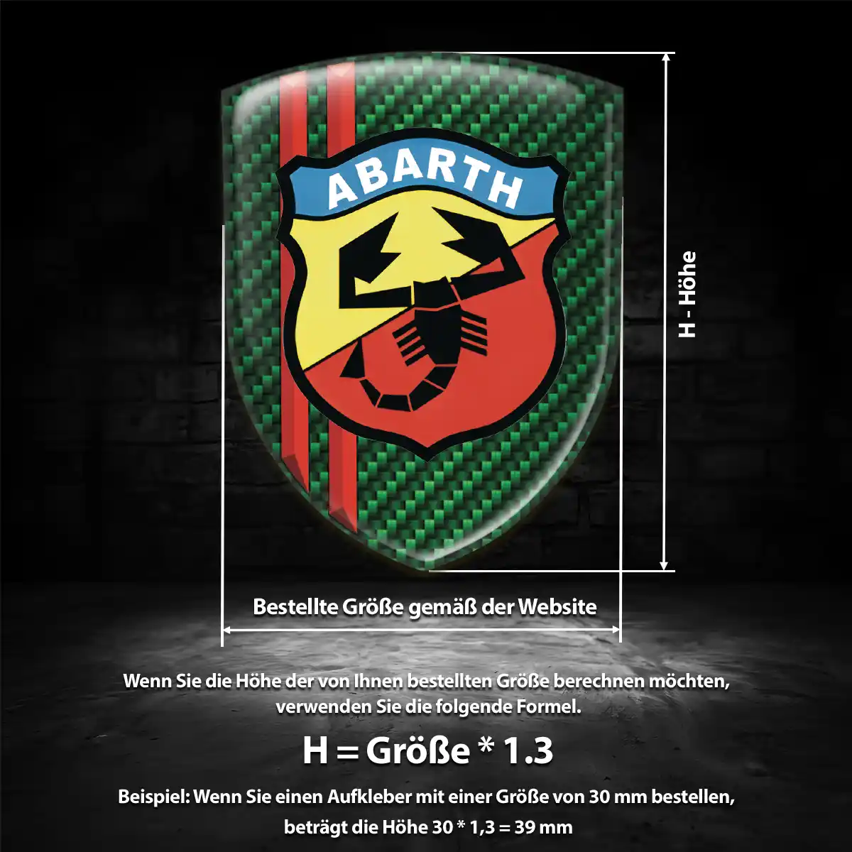 Abarth Aufkleber 3D Gel Emblem Auto Limitierte Auflage