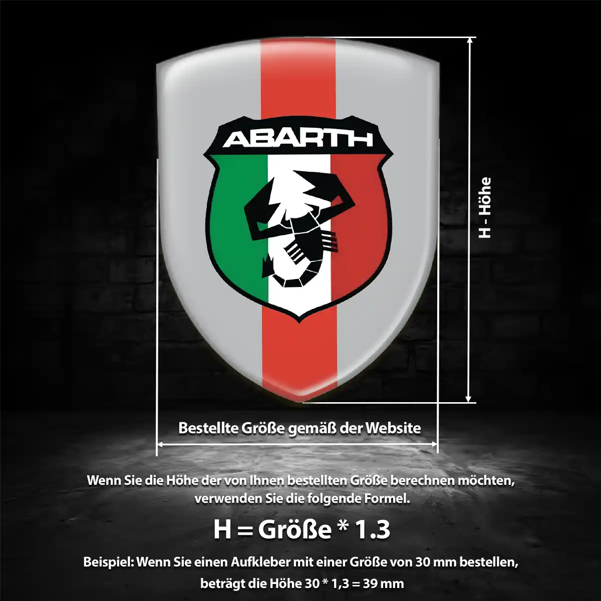 Abarth Aufkleber 3D Gel Emblem Auto Luxus-Edition