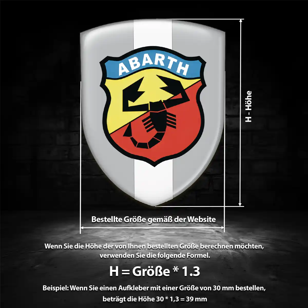 Abarth Aufkleber 3D Gel Emblem Auto Modernes Design