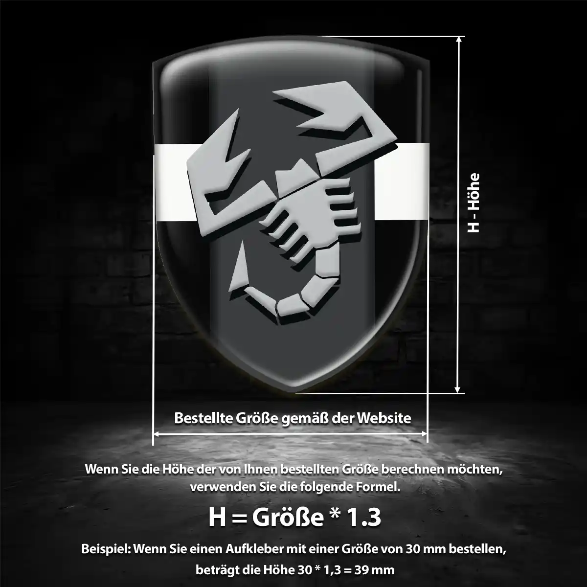 Abarth Aufkleber 3D Gel Emblem Auto Premium-Edition
