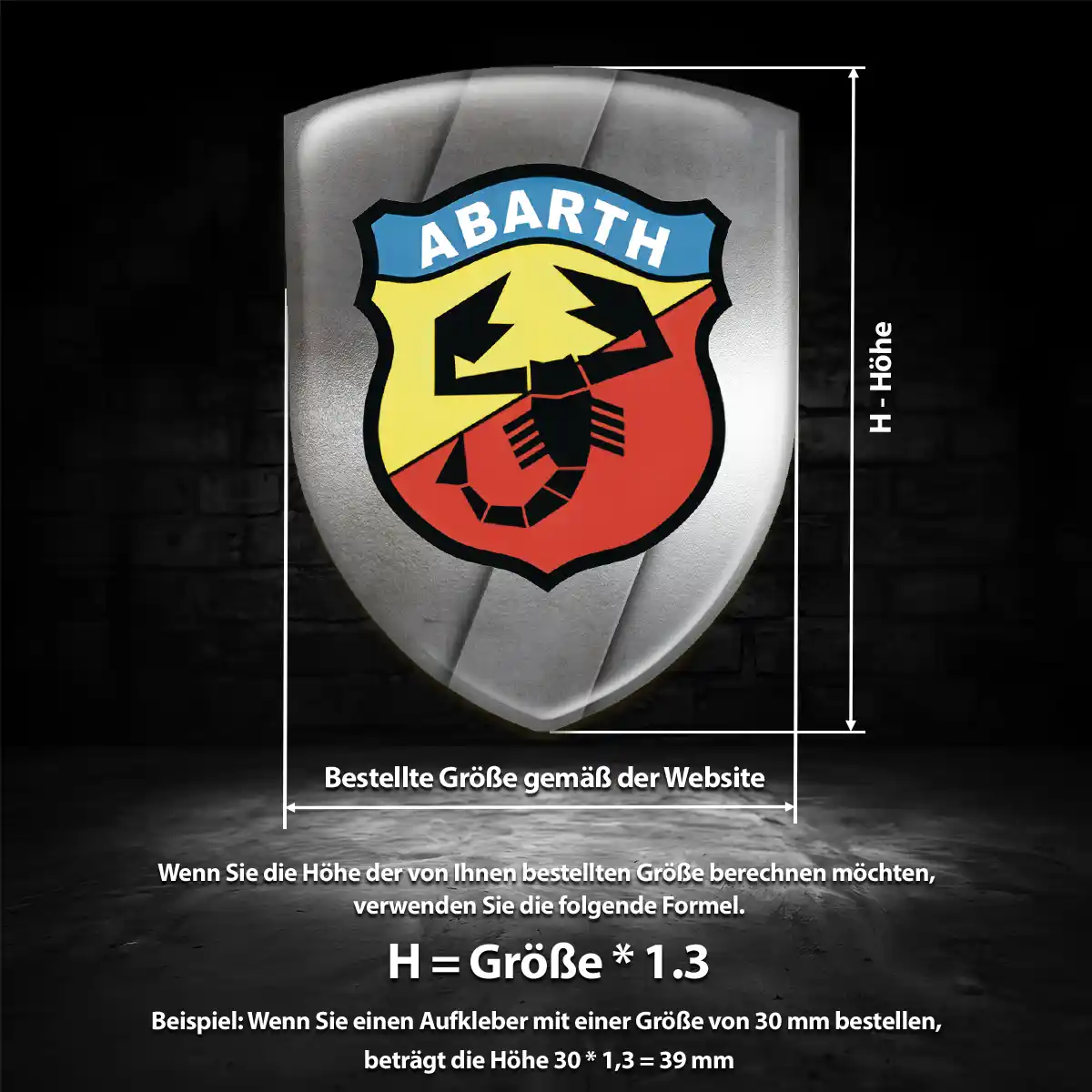 Abarth Aufkleber 3D Gel Emblem Auto Premiumqualität