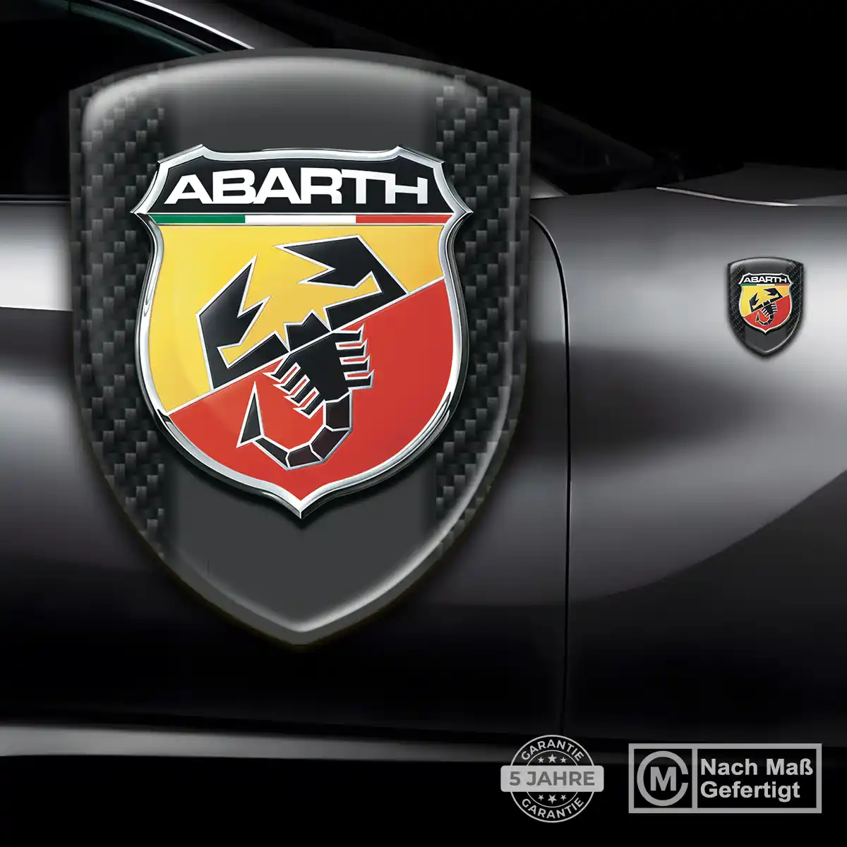 Abarth Aufkleber 3D Gel Emblem Überzeugende Qualität